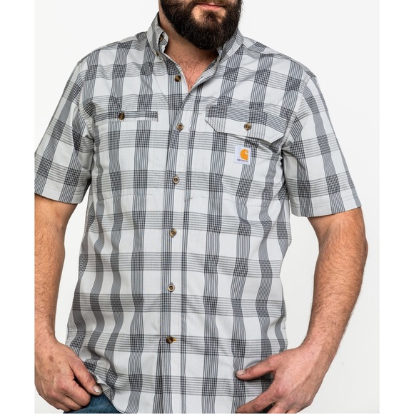 Carhartt Other - NWOT Carhartt Men's Force Ridgefield Plaid Short Sleeve Shirt Size M Gray Plaid